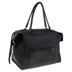 Pre Owned Celine Black Leather Medium Ring Tote