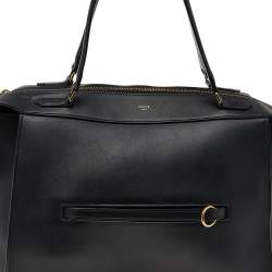 Pre Owned Celine Black Leather Medium Ring Tote