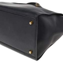 Pre Owned Celine Black Leather Medium Ring Tote