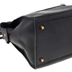 Pre Owned Celine Black Leather Medium Ring Tote