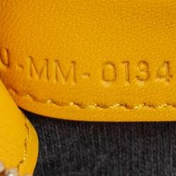 Pre Owned Celine Yellow Leather Large Trio Crossbody Bag