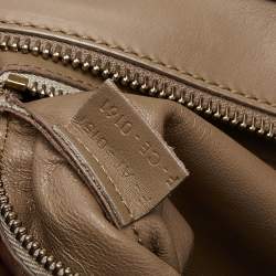 Pre Owned Celine Beige Leather Shoulder Luggage Tote