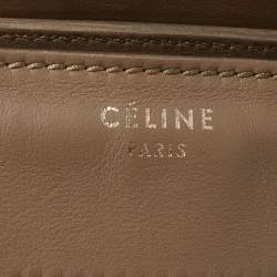 Pre Owned Celine Beige Leather Shoulder Luggage Tote