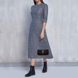 Pre Owned Celine Black Suede And Leather Macadam Shoulder Bag