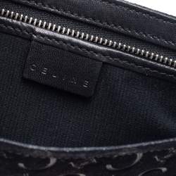 Pre Owned Celine Black Suede And Leather Macadam Shoulder Bag