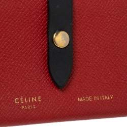 Pre Owned Celine Red Leather Accordeon Card Holder
