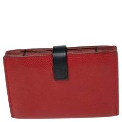 Pre Owned Celine Red Leather Accordeon Card Holder