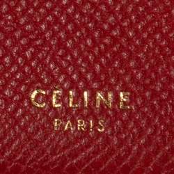 Pre Owned Celine Red Leather Accordeon Card Holder