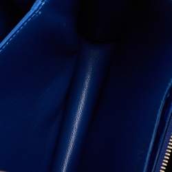 Pre Owned Celine Blue Python Medium Classic Box Shoulder Bag