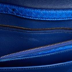 Pre Owned Celine Blue Python Medium Classic Box Shoulder Bag