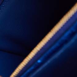 Pre Owned Celine Blue Python Medium Classic Box Shoulder Bag