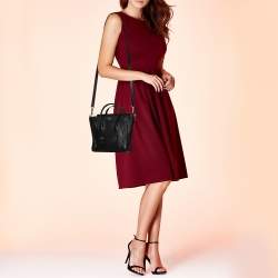 Pre Owned حقيبة يد توتس سيلين نانو لاغيدج جلد أسود