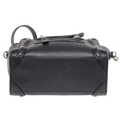 Pre Owned حقيبة يد توتس سيلين نانو لاغيدج جلد أسود