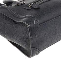 Pre Owned حقيبة يد توتس سيلين نانو لاغيدج جلد أسود