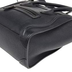 Pre Owned حقيبة يد توتس سيلين نانو لاغيدج جلد أسود