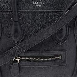 Pre Owned حقيبة يد توتس سيلين نانو لاغيدج جلد أسود