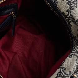 Pre Owned Céline Grey Macadam Canvas and Leather Boston Bag         