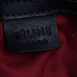 Pre Owned Céline Grey Macadam Canvas and Leather Boston Bag         