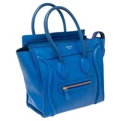 Pre Owned حقيبة يد توتس سيلين ميكرو لاغيدج جلد أزرق 