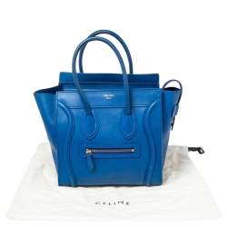Pre Owned حقيبة يد توتس سيلين ميكرو لاغيدج جلد أزرق 
