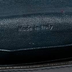 Pre Owned Celine Tricolor Leather Flap  Multifunction Compact Wallet