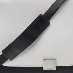 Pre Owned Celine Tricolor Leather and Suede Medium Trapeze Top Handle Bag