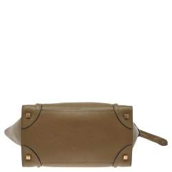 مملوكة مسبقًا حقيبة سيلين ميني لاغيدج جلد أخضر زيتوني