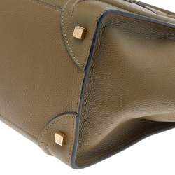 مملوكة مسبقًا حقيبة سيلين ميني لاغيدج جلد أخضر زيتوني