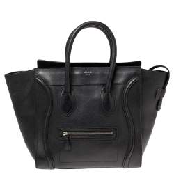 Pre Owned حقيبة يد سيلين لاغيدج ميني جلد أسود