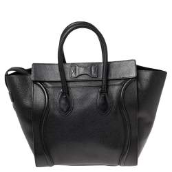 Pre Owned حقيبة يد سيلين لاغيدج ميني جلد أسود