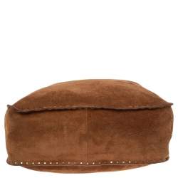 Pre Owned Celine Brown Nubuck Leather Boogie Shopper Tote  