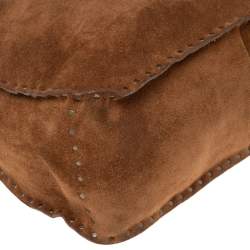 Pre Owned Celine Brown Nubuck Leather Boogie Shopper Tote  