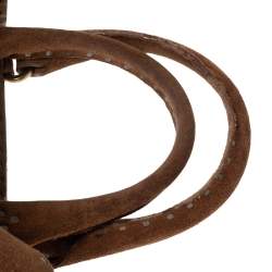 Pre Owned Celine Brown Nubuck Leather Boogie Shopper Tote  