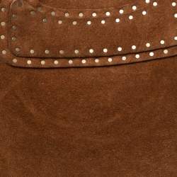 Pre Owned Celine Brown Nubuck Leather Boogie Shopper Tote  