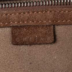 Pre Owned Celine Brown Nubuck Leather Boogie Shopper Tote  