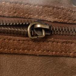 Pre Owned Celine Brown Nubuck Leather Boogie Shopper Tote  