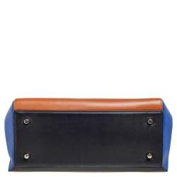 Pre Owned Celine Multicolor Leather Medium Edge Top Handle Bag