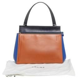 Pre Owned Celine Multicolor Leather Medium Edge Top Handle Bag