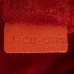 Pre Owned Celine Orange Leather Medium Phantom Luggage Tote