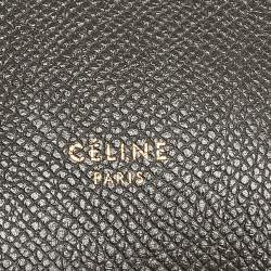 Pre Owned Celine Grey Leather Mini  Belt Top Handle Bag