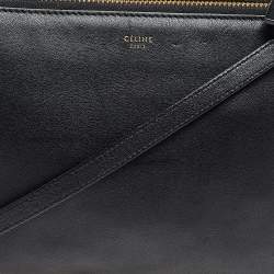 Pre Owned Celine Black Leather Trio Shoulder Bag