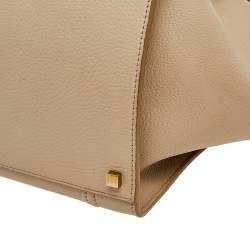 Pre Owned  Celine Beige Leather Medium Phantom Luggage Tote