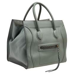 Pre Owned  Celine Grey Leather Medium Phantom Luggage Tote