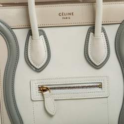 مملوكة مسبقًا حقيبة يد توتس سيلين نانو لاغيدغ جلد ثلاثي اللون