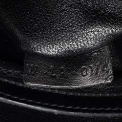 Pre Owned Celine Tri Color Gingham Woven Straw and Leather Medium Phantom Luggage Tote