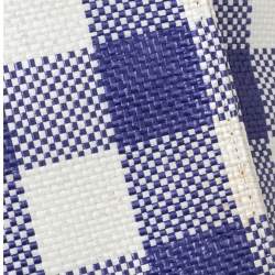 Pre Owned Celine Tri Color Gingham Woven Straw and Leather Medium Phantom Luggage Tote