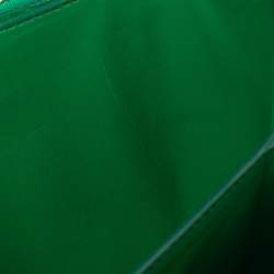 Pre Owned Celine Green Python Medium Classic Box Shoulder Bag