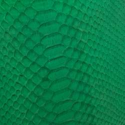 Pre Owned Celine Green Python Medium Classic Box Shoulder Bag