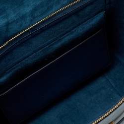 Pre Owned Celine Blue Leather Micro Belt Top Handle Bag