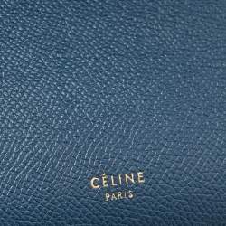 Pre Owned Celine Blue Leather Micro Belt Top Handle Bag